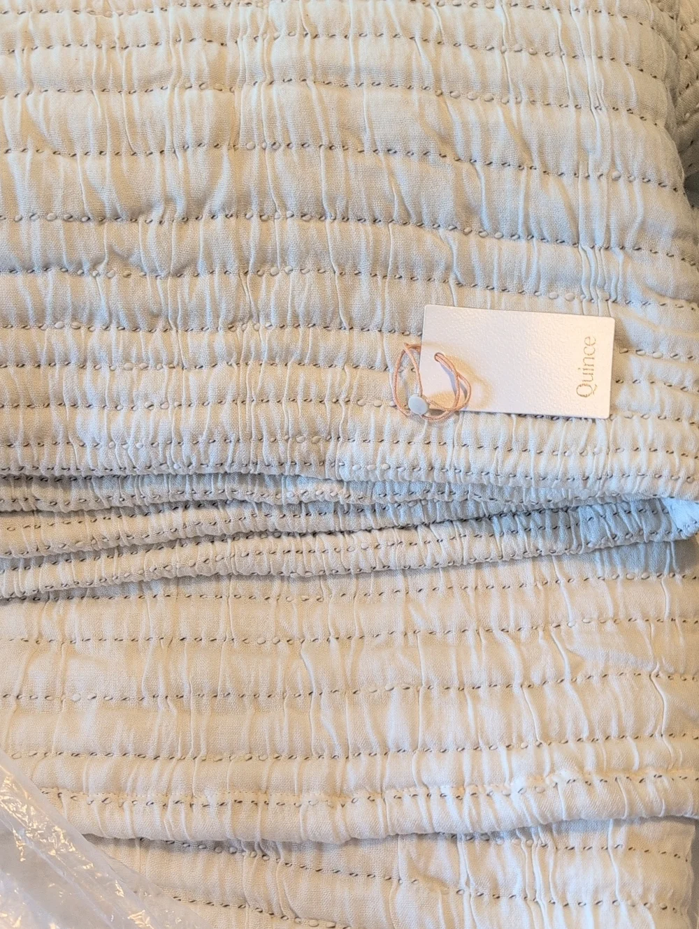 Organic Cotton Channel Stitch Coverlet - QNJRA796126